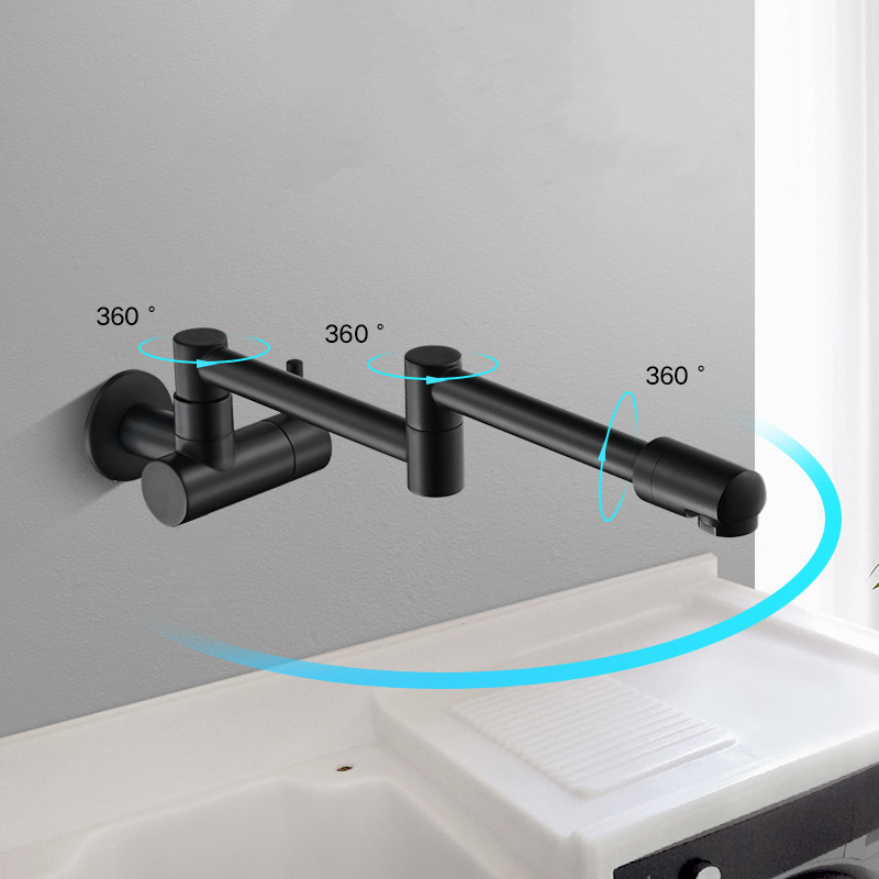 Commercial Kitchen Faucet - صنبور حائط فضي لملء الأواني، صنبور