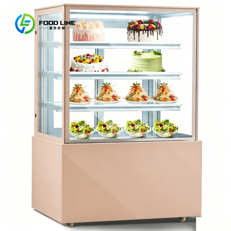 Refrigerated Display Case - ثلاجة عرض كيك زجاجية تجارية مخصصة،