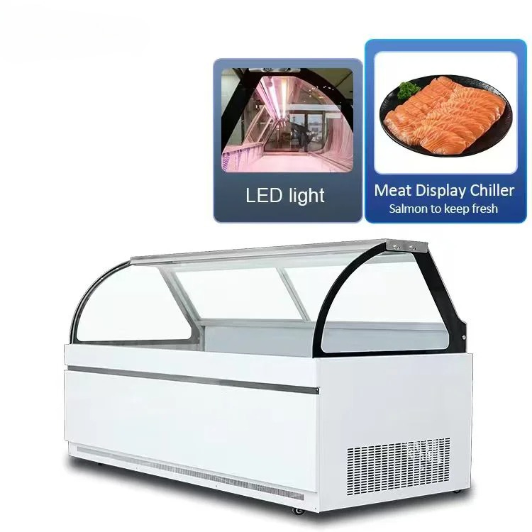 Refrigerated Display Case - ثلاجة عرض تجارية للحوم والأسماك، خزانة