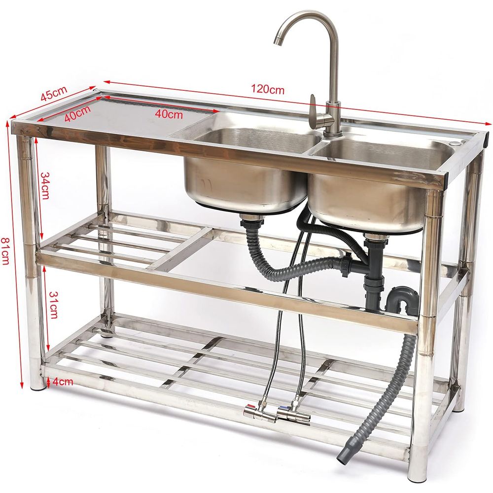 حوض غسيل مزدوج من الفولاذ المق - مراجعة Commercial Kitchen Faucet وسعره
