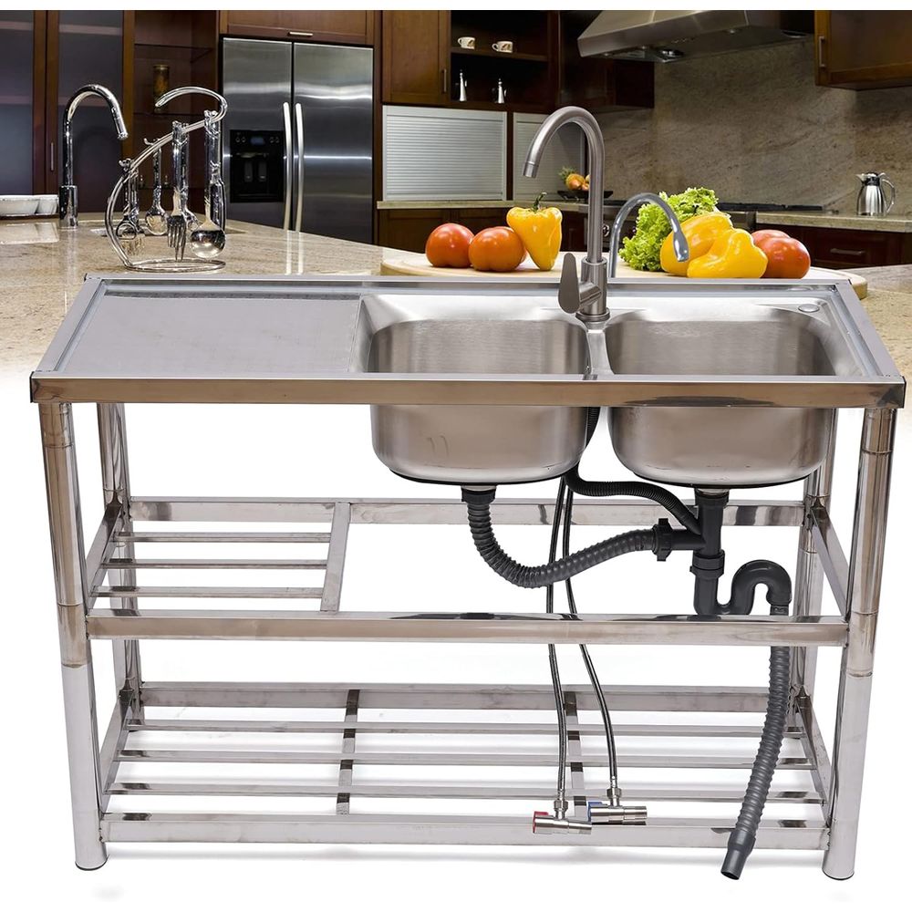 حوض غسيل مزدوج من الفولاذ المق - مراجعة Commercial Kitchen Faucet وسعره
