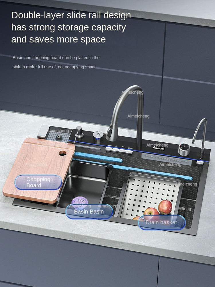 حوض مطبخ متكامل بتصميم شلال لع - مراجعة Commercial Kitchen Faucet وسعره