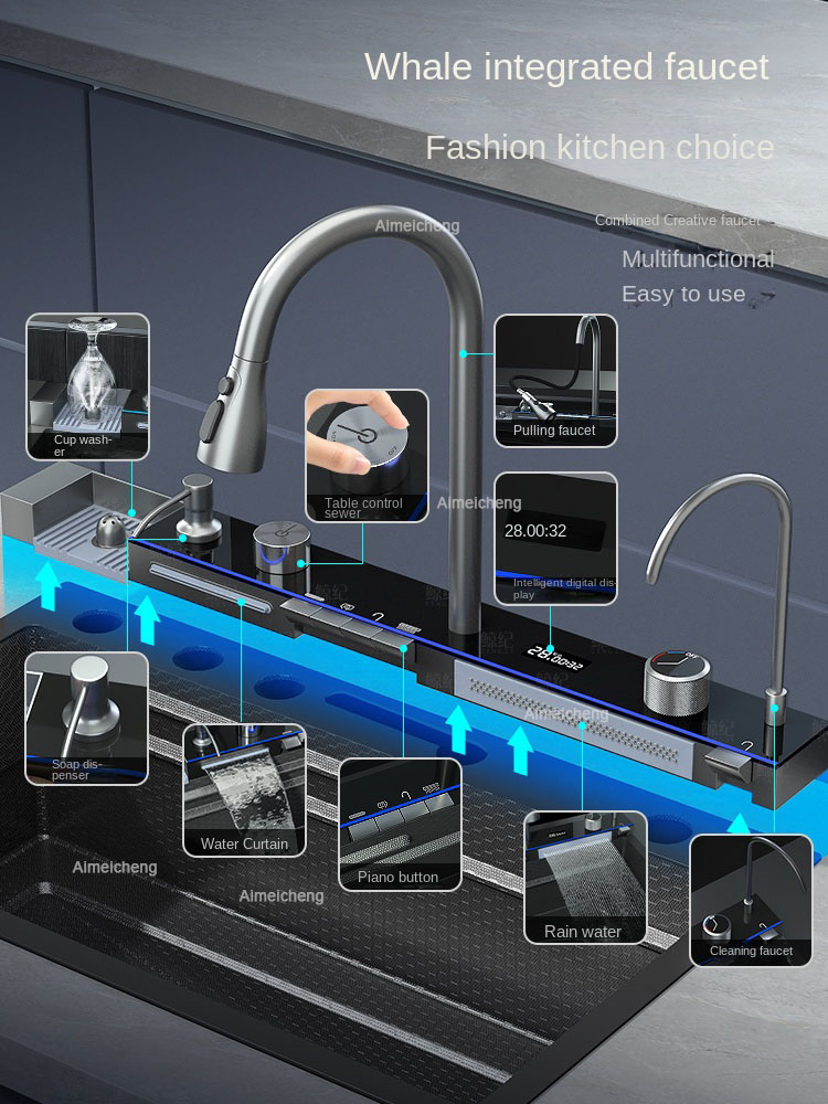 حوض مطبخ متكامل بتصميم شلال لع - مراجعة Commercial Kitchen Faucet وسعره