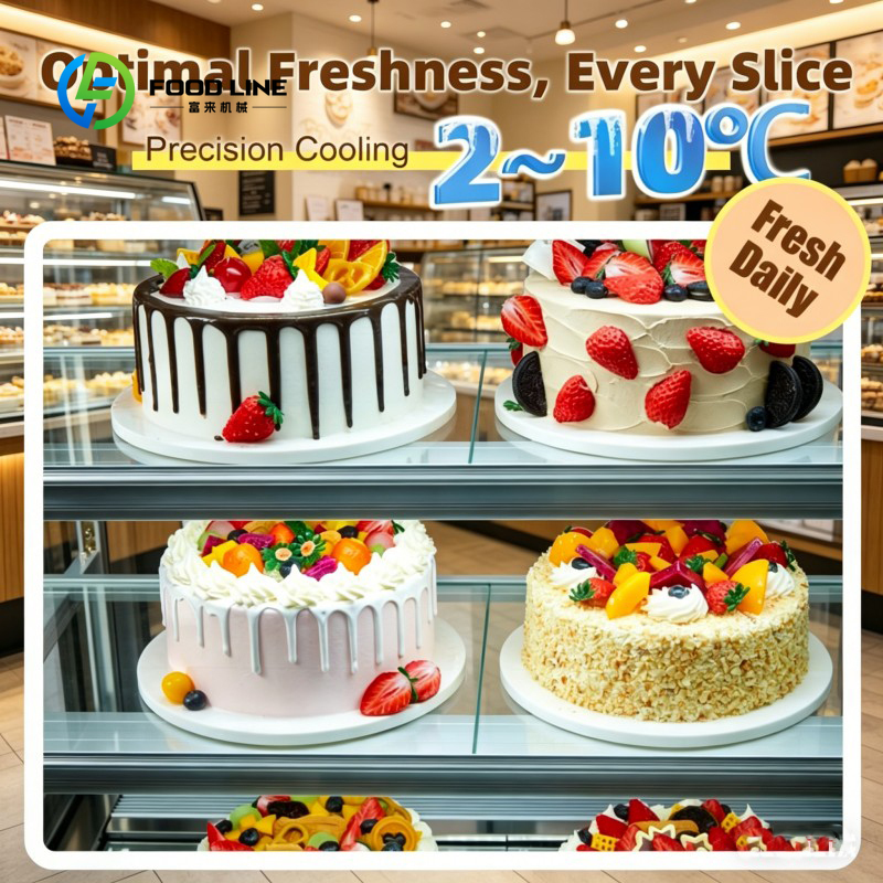 ثلاجة عرض كيك زجاجية تجارية مخ - مراجعة Refrigerated Display Case وسعره