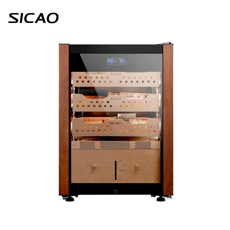 صندوق تخزين سيجار مبرد بالضاغط - مراجعة Refrigerated Display Case وسعره