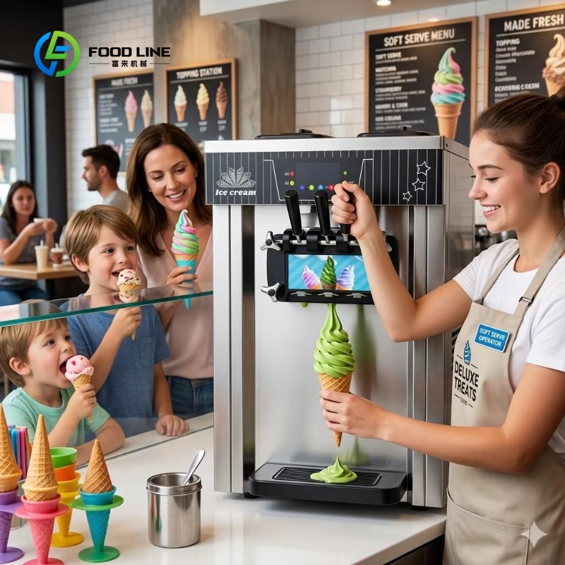 ماكينة آيس كريم ناعم تجارية مخ - مراجعة Soft Serve Ice Cream Machine وسعره