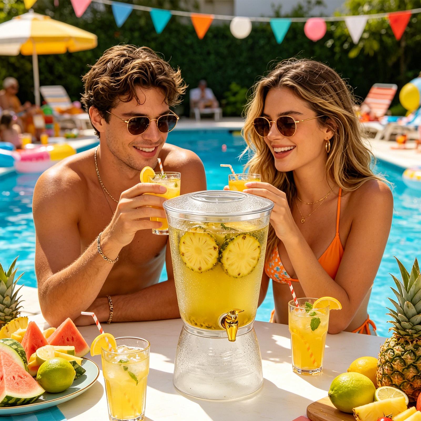 موزع مشروبات سعة 6 لتر، حاوية  - مراجعة Cold Drink Dispenser وسعره