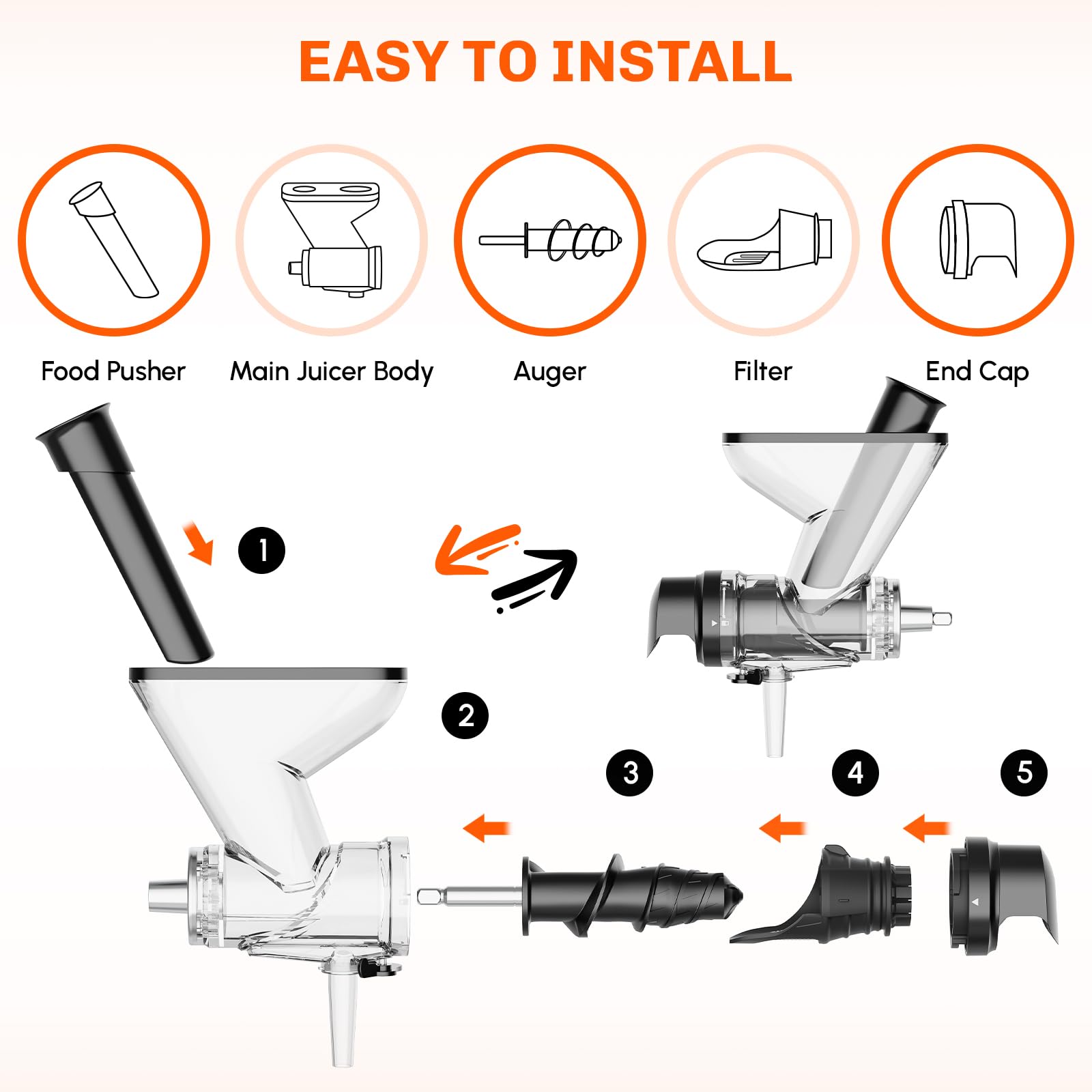 ملحق عصارة بالضغط البارد البطي - مراجعة Commercial Kitchen Juicer وسعره