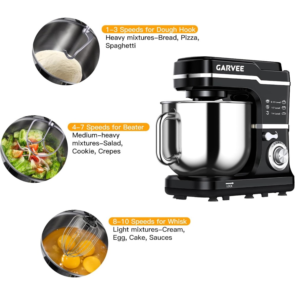 خلاط عجين جارفي 110-120 فولت،  - مراجعة Commercial Kitchen Mixers Dough Mixer وسعره